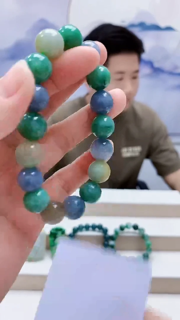 未镶嵌定制翡翠4917lr-毛货手串48