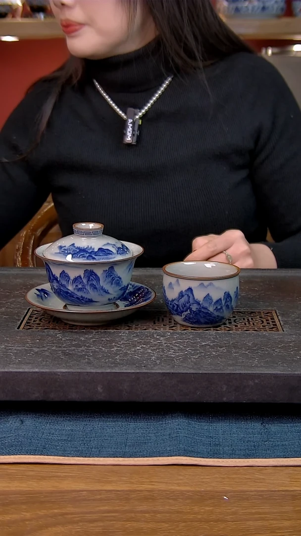 简装家用款2件套 老陶泥开片纹陶瓷茶具