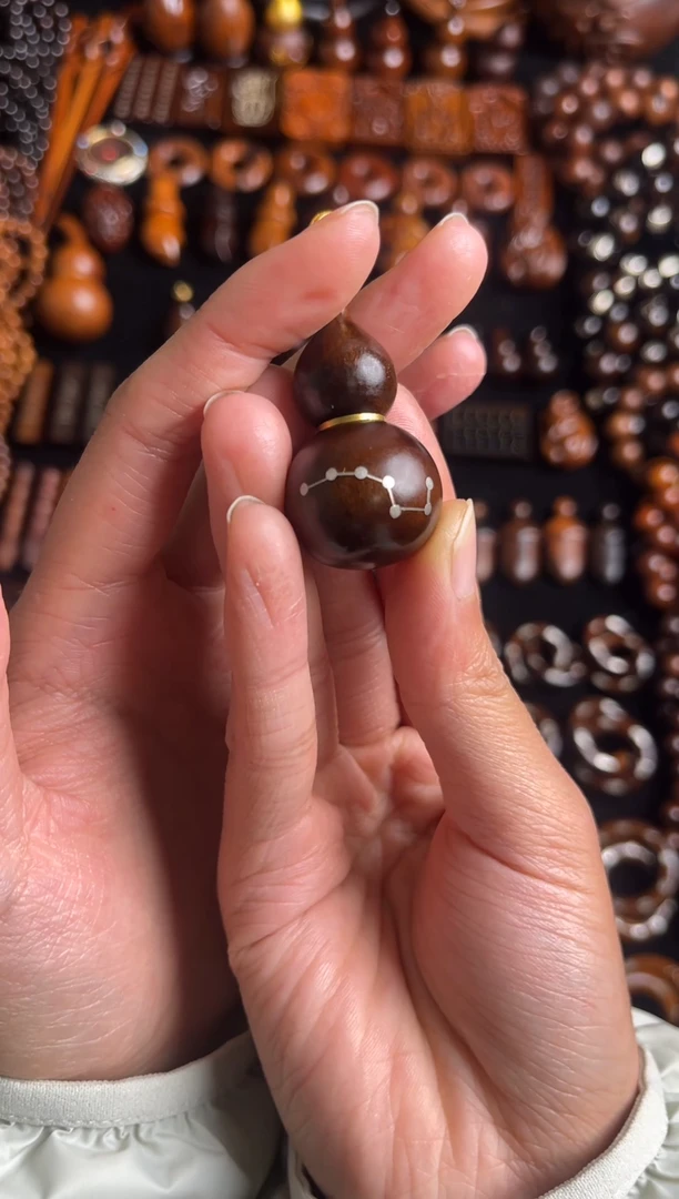 枣木雷击枣木玉化六七星开口葫芦