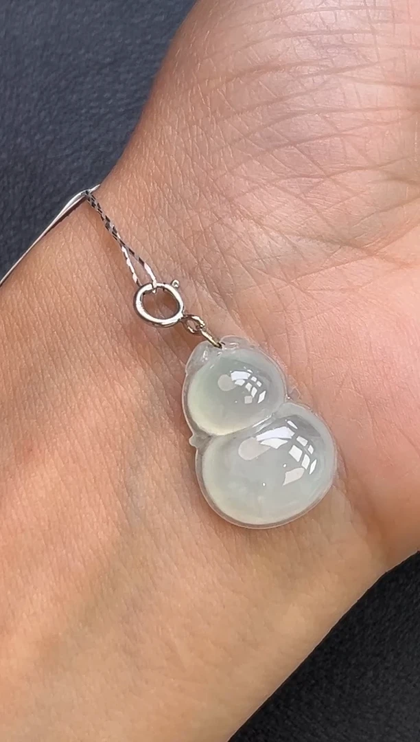 颈饰18K金镶嵌翡翠YM1062-3 葫芦