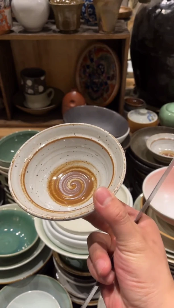 【闪购商品】瓷片824 白麻点双源小碗1个