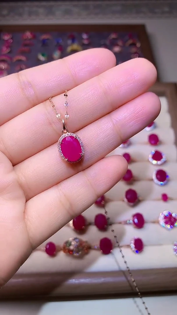 【闪购商品】红宝石颈饰银S925镶嵌000