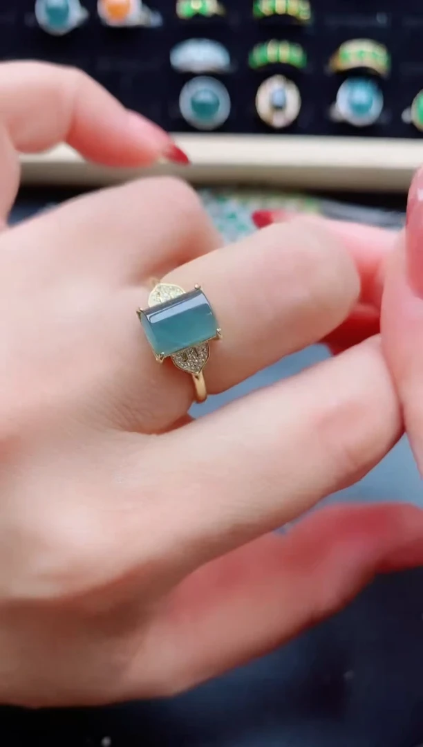 【闪购商品】翡翠戒指银S925镶嵌508050