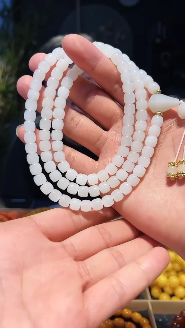 手串未镶嵌和田玉108多圈