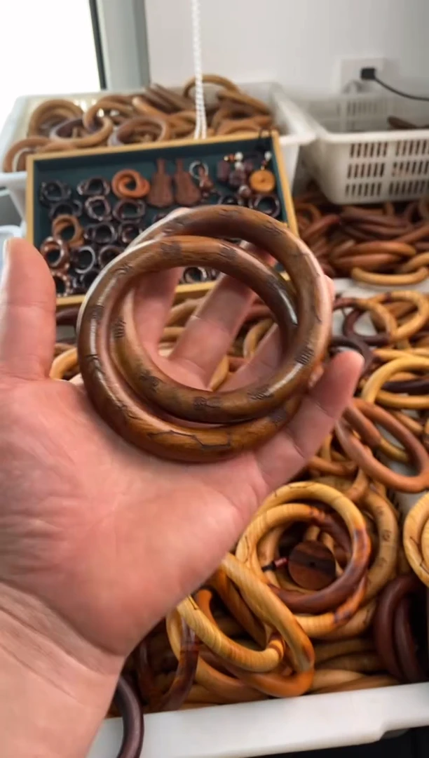 【闪购商品】木枣木70刻字款乾坤圈瑕疵随机发77