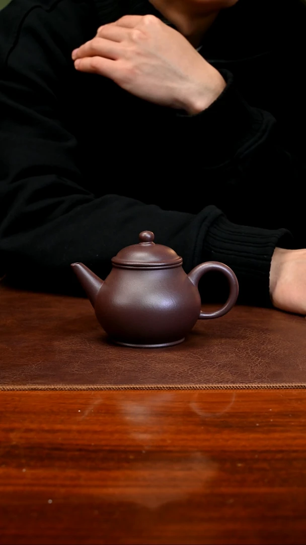 【闪购商品】紫砂茶壶芭乐水平底槽青170cc