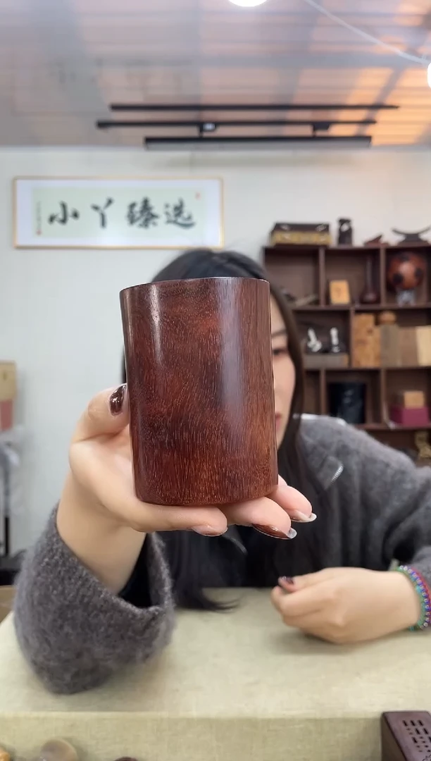 乌木类797小叶紫檀笔筒木木木