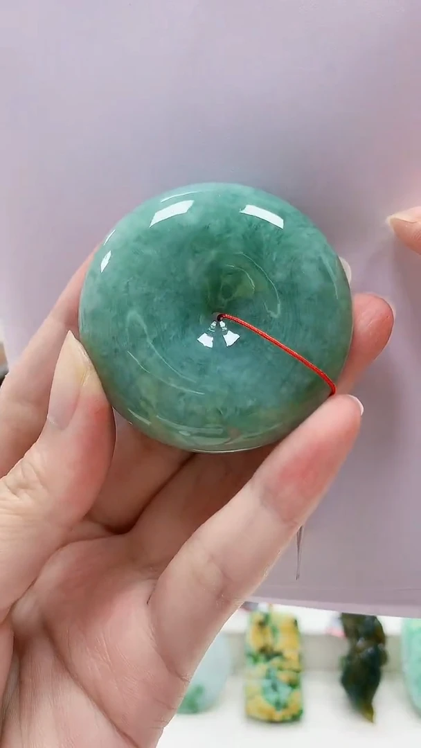 定制翡翠未镶嵌4852zm-毛货挂件8扣子