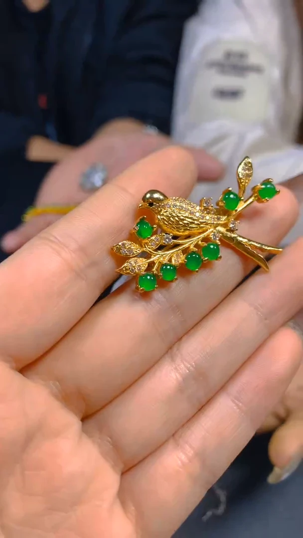 【闪购商品】翡翠胸饰未镶嵌0732965080多样性发一