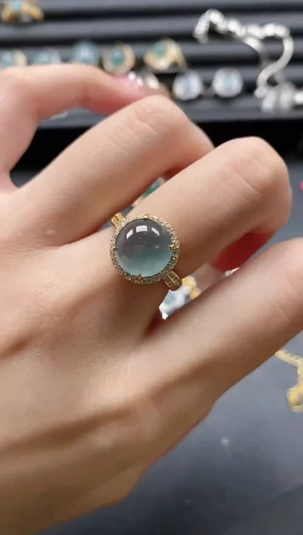 【闪购商品】翡翠戒指银S925镶嵌51151