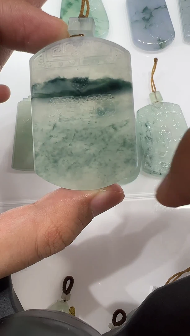 未镶嵌定制翡翠无事牌