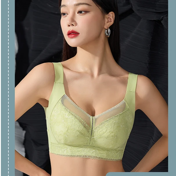 2302#轻奢优雅收副乳聚拢碎花蕾丝性感内衣