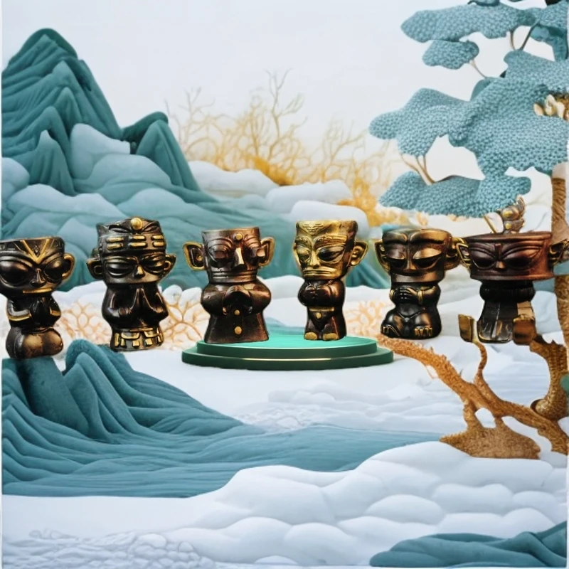 三星堆系类打火机 收藏系列一系列六个机子实体专供