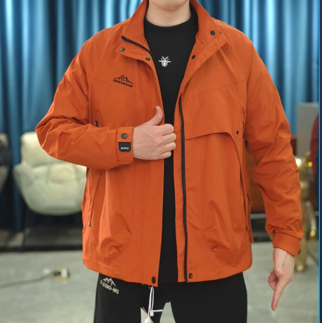 【麦炫严选】2025春季男士休闲立领工装时尚外套百搭潮流夹克潮8716