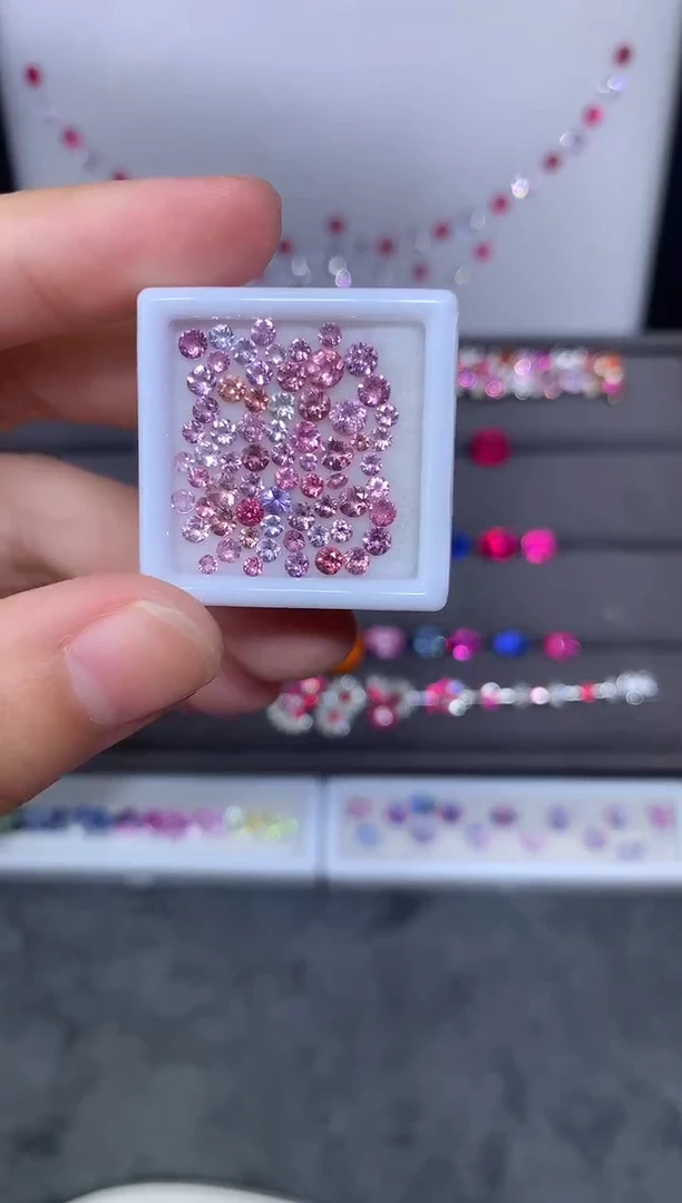 裸石未镶嵌尖晶石圆切 越南尖晶一组 4.41ct