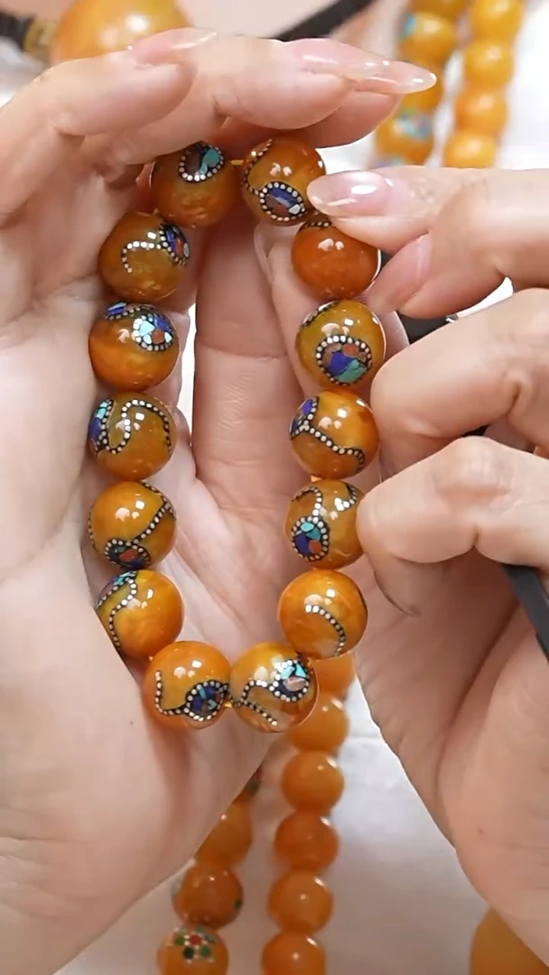 蜜蜡颈饰未镶嵌7993天然蜜蜡珠宝奇石全部保真