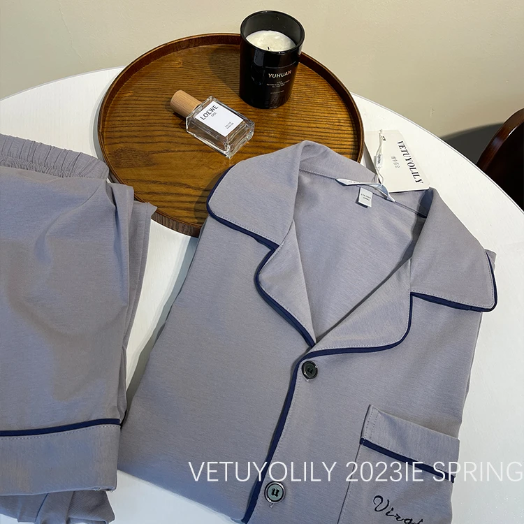 新款春秋冬男士睡衣春秋季休闲长袖套装纯棉宽松时尚情侣家居服