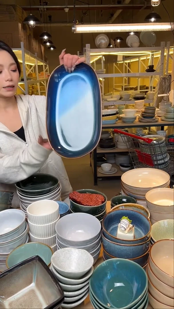 瓷115【瑕疵】外贸尾货窑变釉下彩