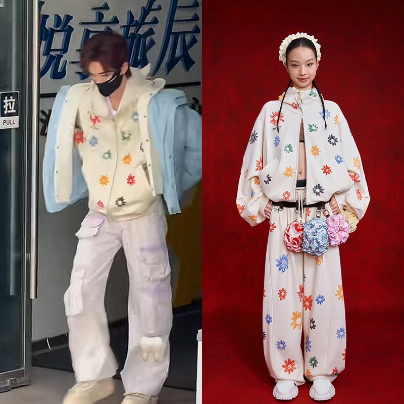 河岸家买手店【丁程鑫同款】ANGEL CHEN陈安琪繁花卫衣长裤女