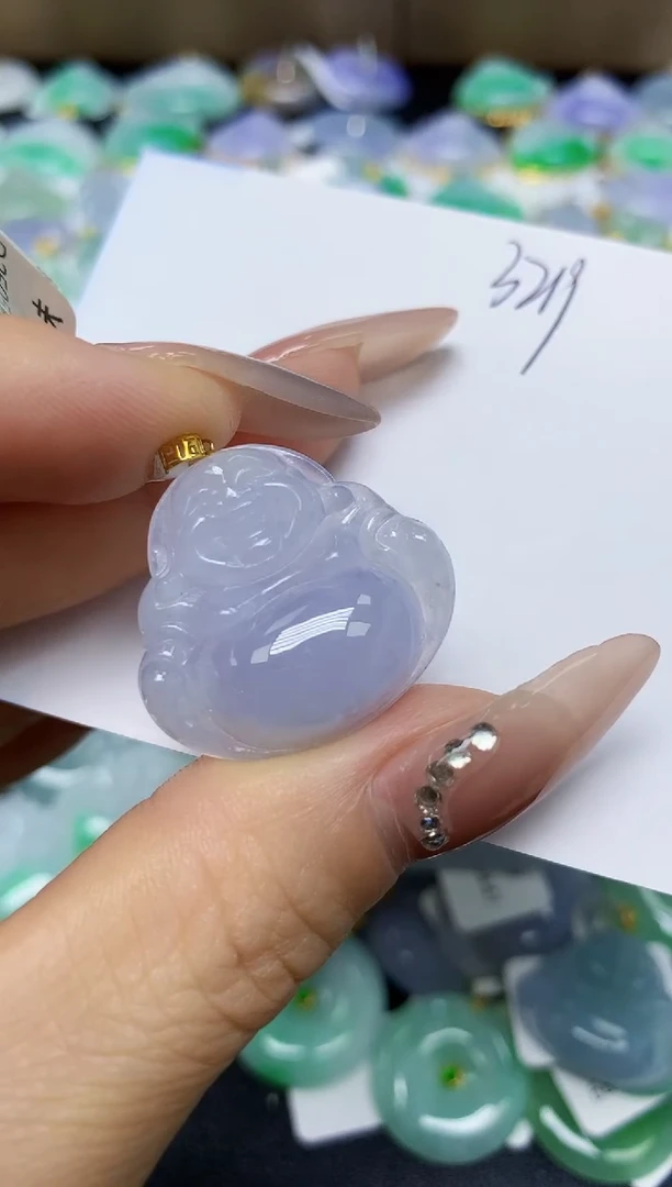 翡翠18K金镶嵌颈饰 天然缅甸翡翠A货