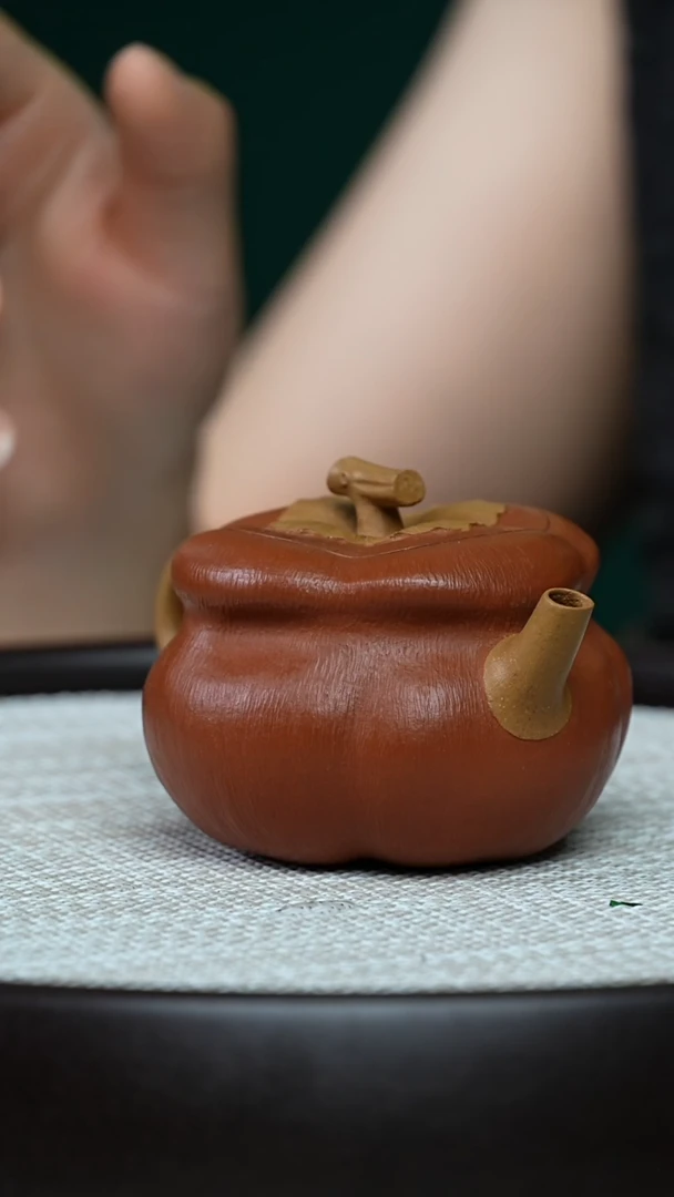 茶壶紫砂0711早直播粉浆柿子壶