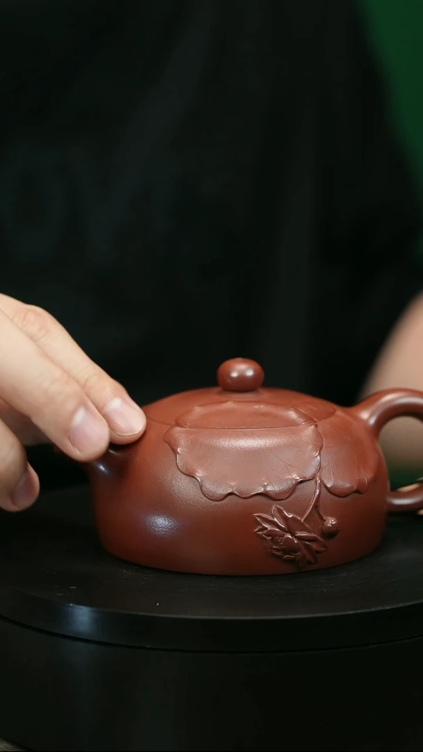茶壶紫砂ღ****࿐H2228荷叶半月