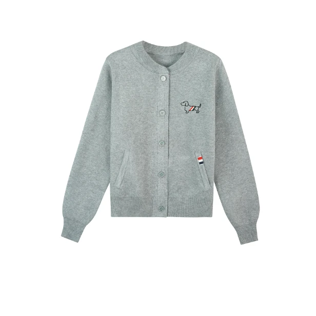 圆领小狗针织开衫D-24548