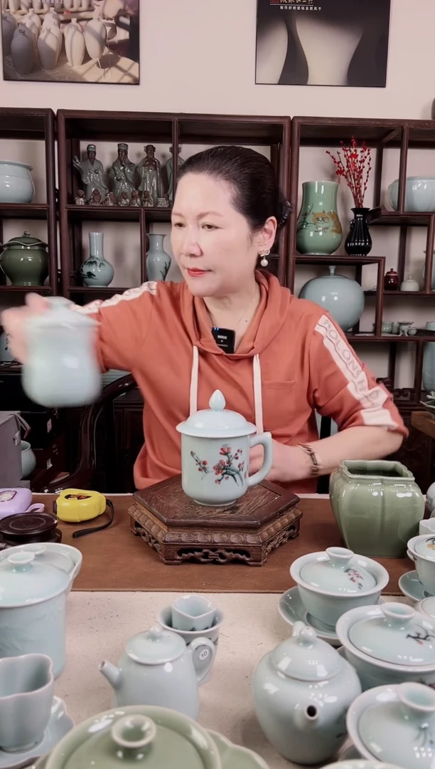 杯釉中彩 将军杯(梅花)