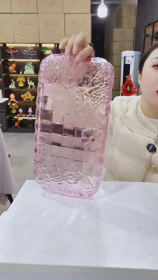粉色长方形托盘一个