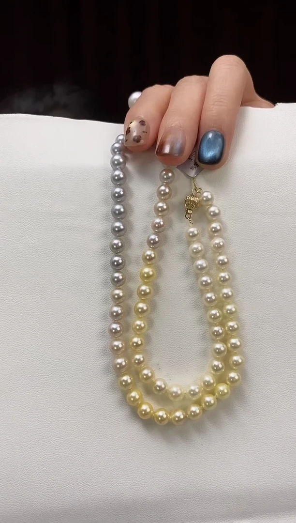 项链未镶嵌海水珍珠6-6.5海水珍珠项链