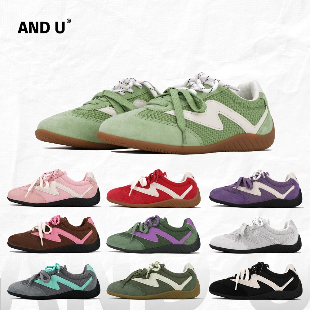 AND U小众复古男女同款内增高板鞋透气百搭低帮潮流经典赛车鞋