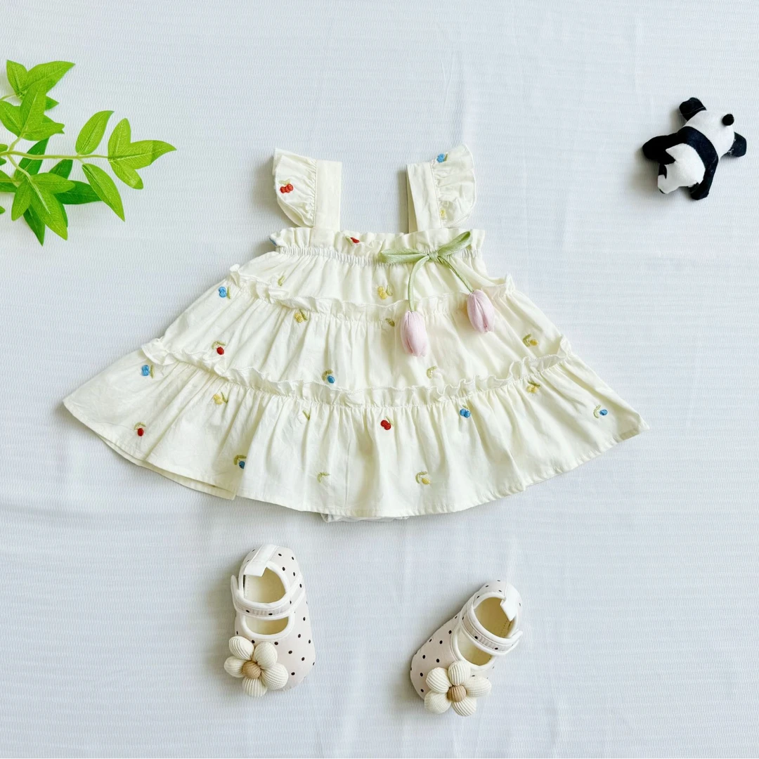 女宝宝连衣裙夏装2025新款周岁宝宝礼服公主裙新生儿吊带裙子夏季