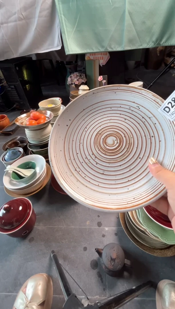 瓷片宋*清d286白麻点螺纹碟福利