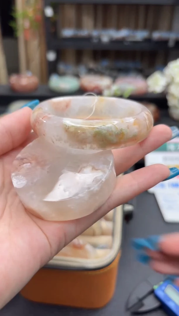 未镶嵌手镯石英质玉264(56圈赠送镯心)