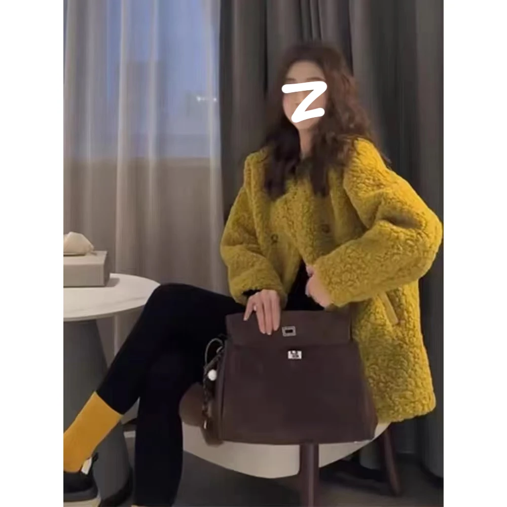 166F281-韩版宽松显瘦百搭外套冬季新款高级感时尚气质上衣