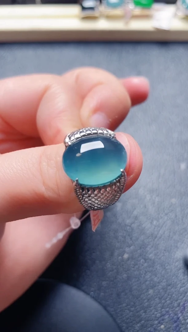 银S925镶嵌戒指翡翠1111