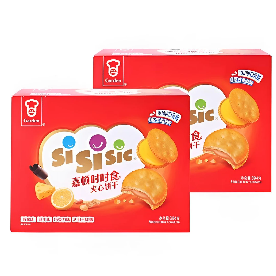 嘉顿时时食夹心饼干300g*3