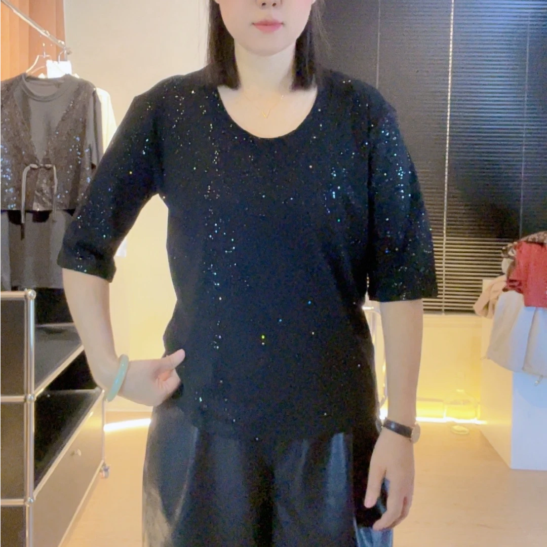 宽松型T恤显瘦圆领宽松时尚休闲夏季女装网红