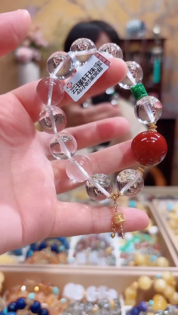 18K金镶嵌手串水晶M**@设计款珠串