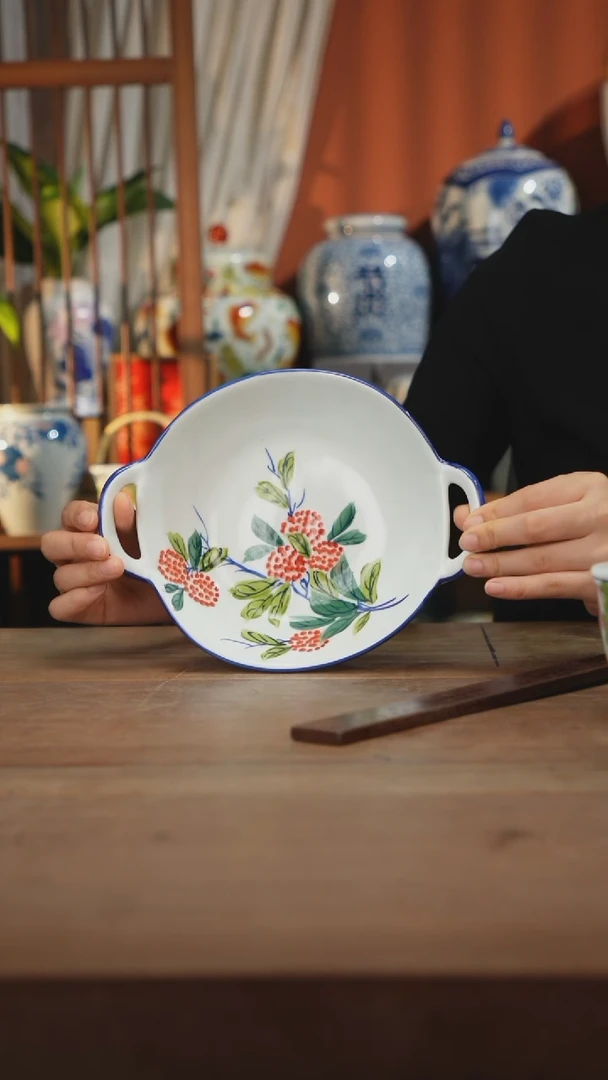 瓷片景德镇设计师釉下手绘陶瓷餐具