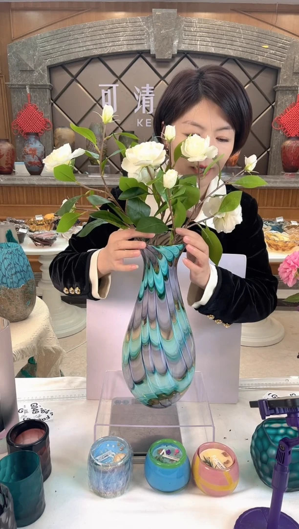 【闪购商品】琉璃手工艺品高37口5-6左右