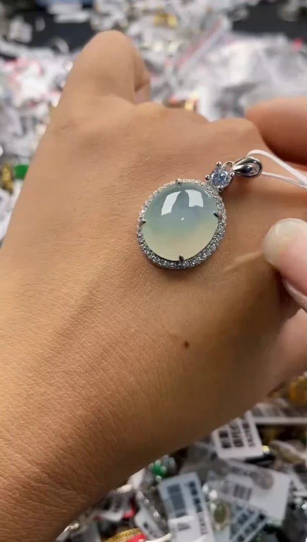 银S925镶嵌戒指翡翠8888-----9