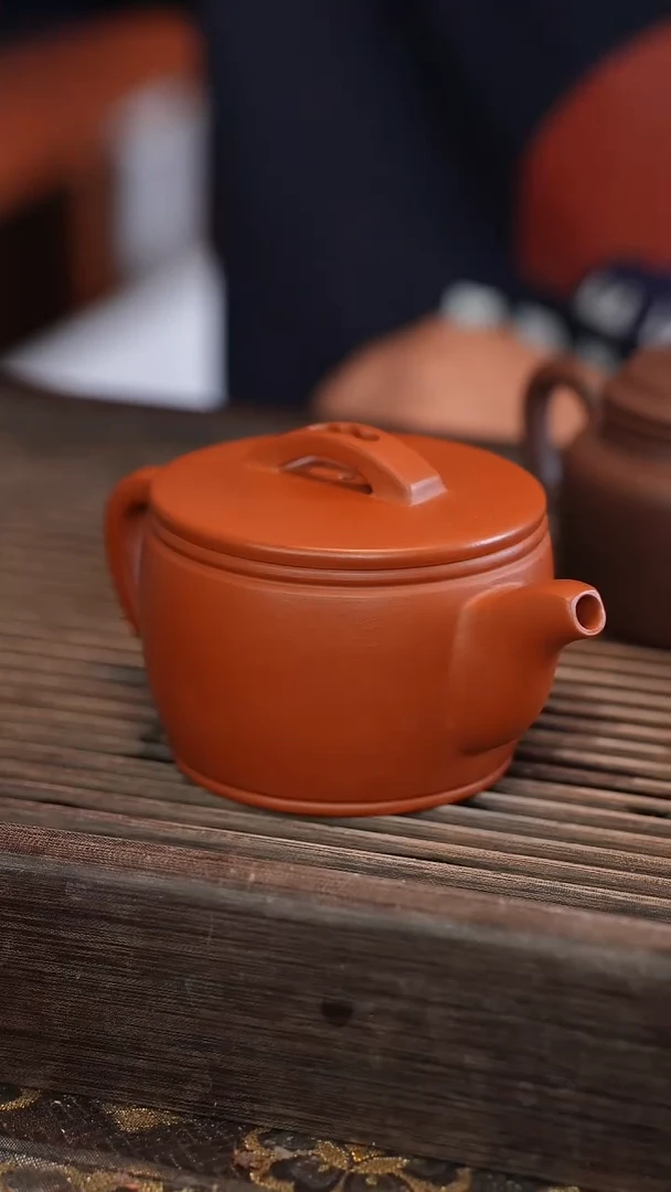 茶壶紫砂汉瓦 朱泥 半手工 200cc