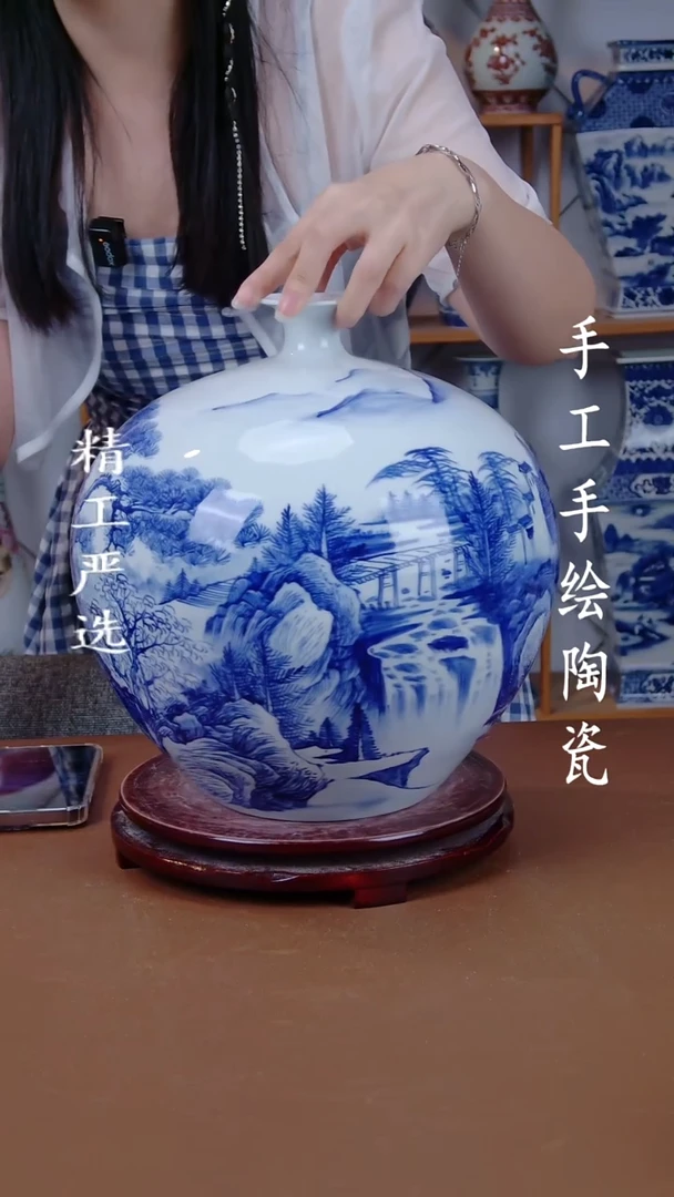 瓶景德镇手工手绘陶瓷摆件6