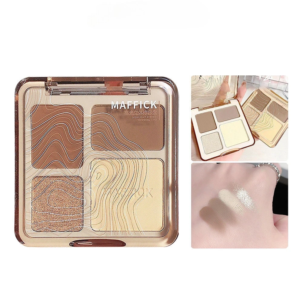 MAFFICK修容高光一体盘四色哑光腮红提亮阴影眼影四合一修容盘
