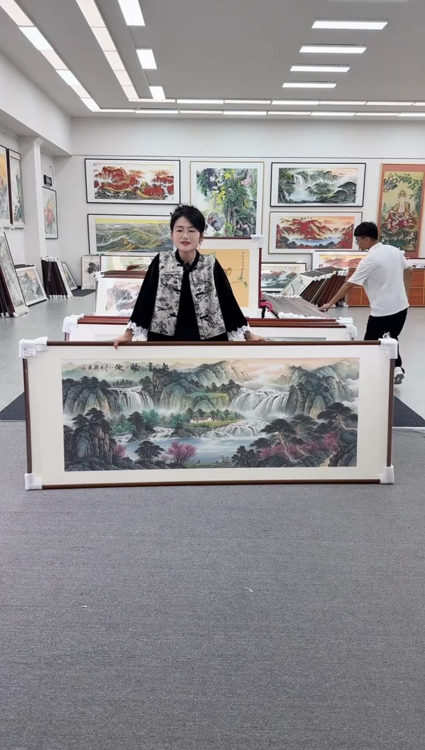 国画手绘   219*88  聚宝福地