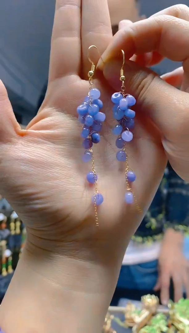 【闪购商品】翡翠耳饰合金086翡翠耳钩