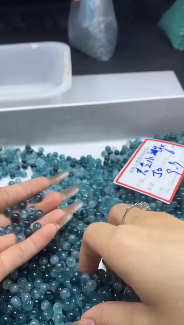 手饰玛瑙未镶嵌W836老蓝水飘花6mm*50颗