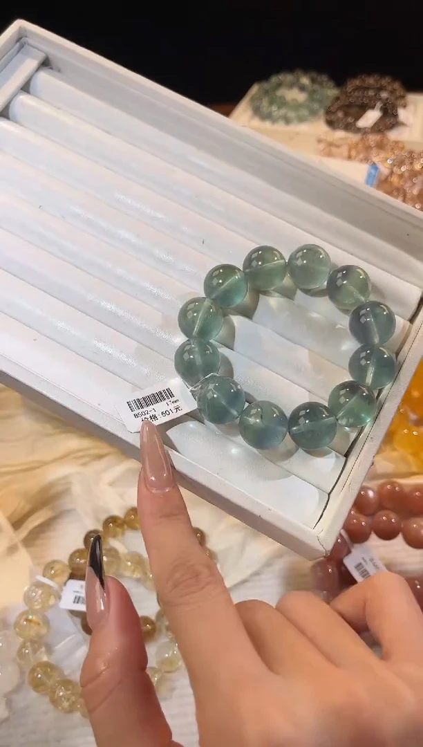 合成欧泊未镶嵌手串多样性发一Q86湖水蓝绿17mm