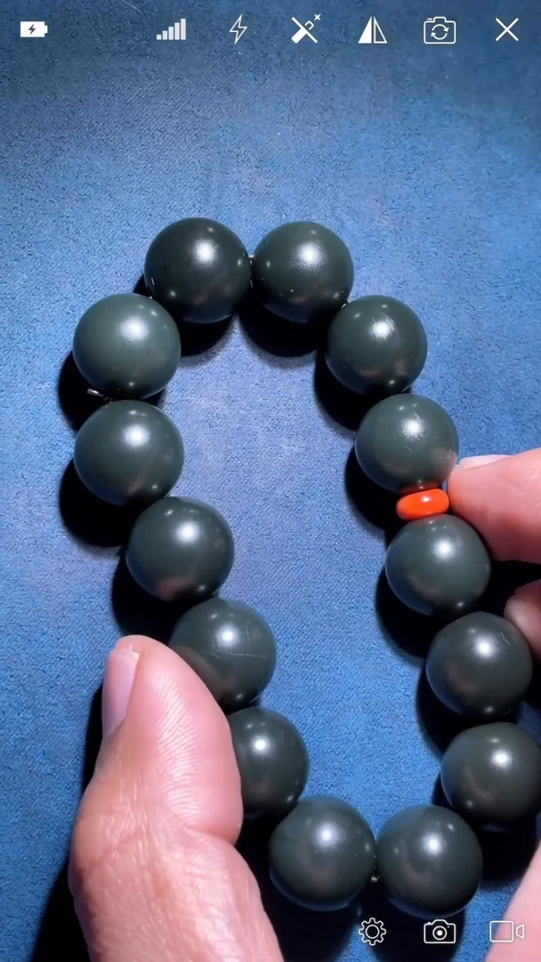 未镶嵌和田玉挂件Y 圆珠手串卡16